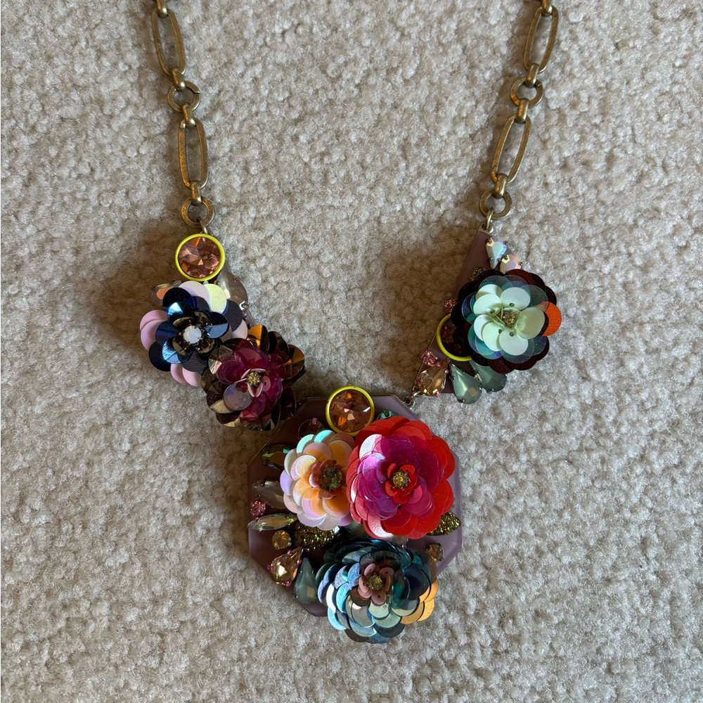 J. Crew Multicolor Floral Necklace